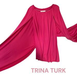 Trina Turk Pink Cape Dress